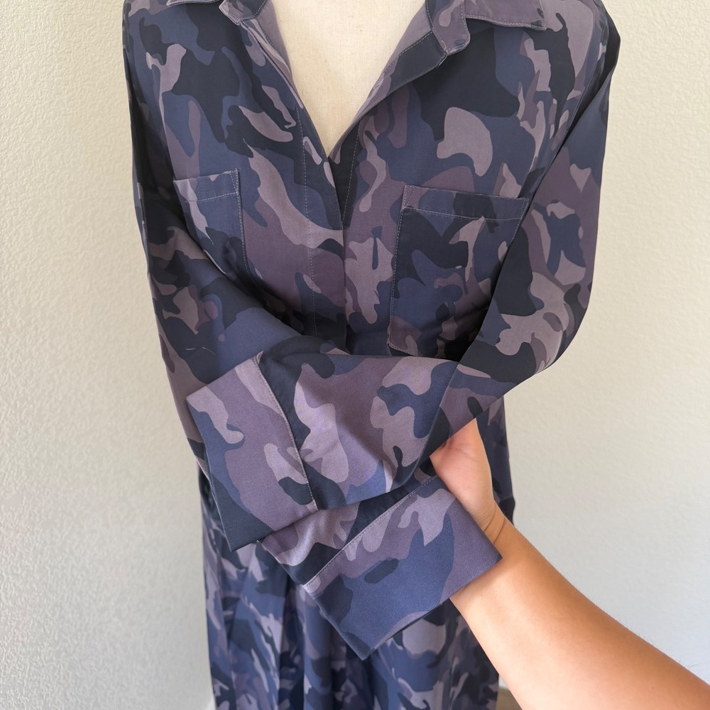 Farrow Midi Dress Womens Med Black Tie Front Kimono Sleeve Tulip Hem Wrap Look‎